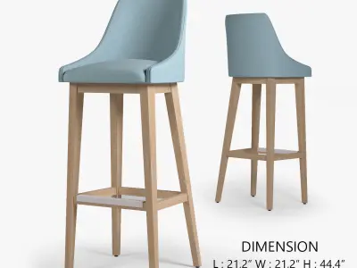 22 Bar stool sets 01  Low-poly 3D model