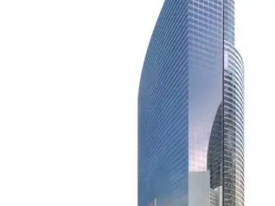 Large Glass Skyscraper 3D model