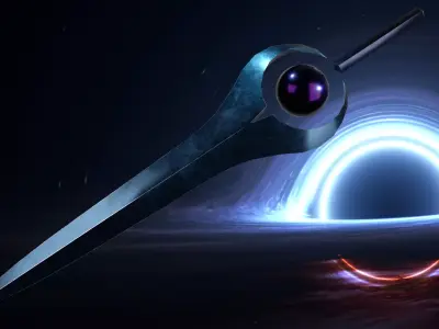 Void Sword - Sci-Fi Fantasy Weapon - Substance Files Included Low-poly 3D model