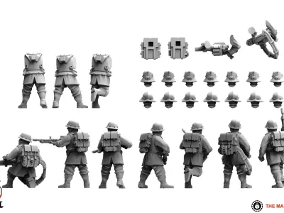 Feudal Guard - Militia 3D print model