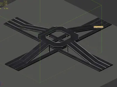 City Road - Overpass 03 3D model