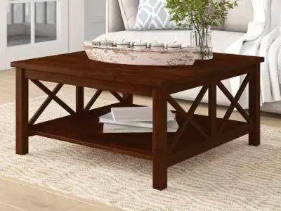 Rossitano Solid Wood Coffee Table with Storage 3D model