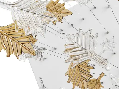 Chandelier leaves Low-poly 3D model