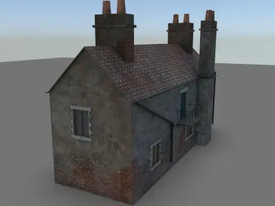 Farm House low poly Low-poly 3D model