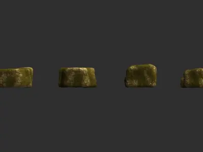 Cave Platform 3 - Moss 3 Low-poly 3D model
