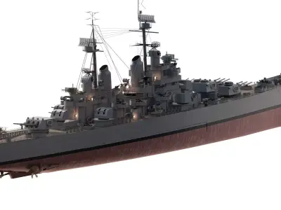 WW2 US NAVY HEAVY CRUISER BALTIMORE CLASS 3D model