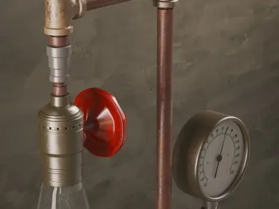 Steam Lamp 3D model