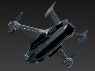 Lightweight Reconnaissance Drone Low-poly 3D model