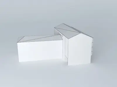 Residential building and shops Free 3D model