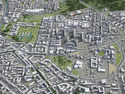 Bialystok  Low-poly 3D model