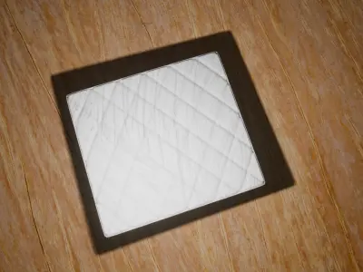 Modern Quilted Mattress Soft Bed Foam Design Low-poly 3D model