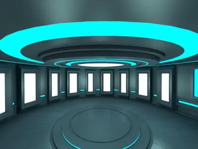 Sci Fi room 3D model 39