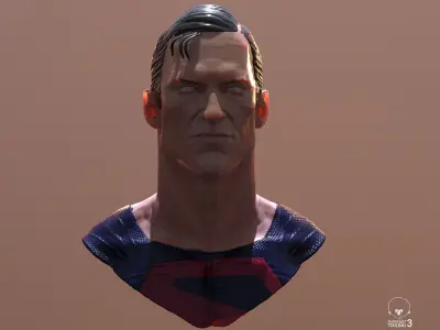 Superman Stylized Bust  3D model