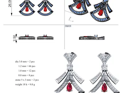 bvlgari earring Texture