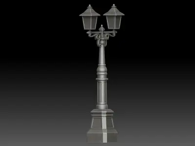Stylized street light 3D model