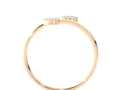Light Minimalist Diamond Ring 3D print model 3