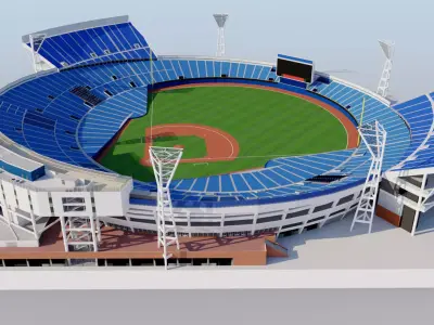 Yokohama Stadium - Baseball Japan 3D model
