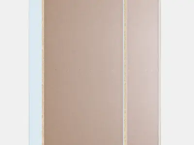 BILLY - OXBERG Bookcase with panel-glass doors 1 Low-poly 3D model