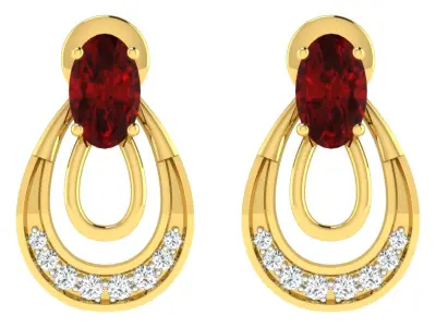 Earring Pendant Set 3dm STL OBJ FBX Render Details 3D print model get
