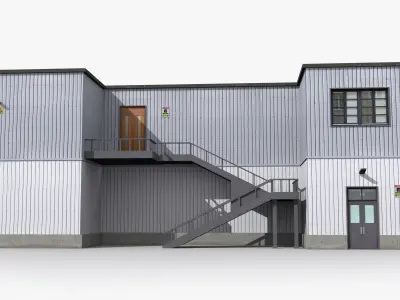 Factory x7 Low-poly 3D model