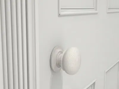 door knob crackle glaze Low-poly 3D model