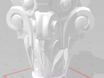 Pillar ending Low-poly 3D model