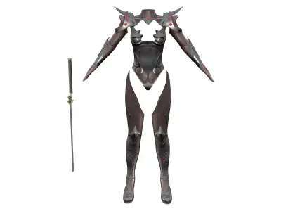 Bodysuit Outfit Low-poly 3D model