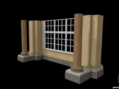 Star Wars Queen Amidala Palace Window Diorama for action figures 3D print model