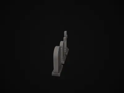 Headstones - Tombstones - Gravestones - Set of 3 Low-poly 3D model