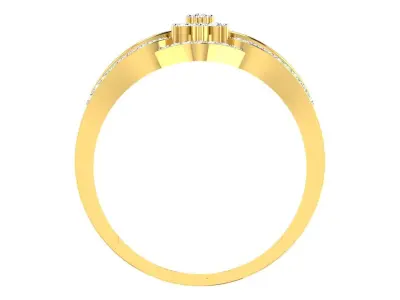 Light Weight Gold Diamond Rings-R-4102 3D print model