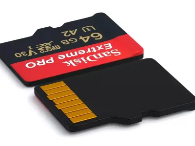 SanDisk Extreme PRO SD CARD 64GB 3D model
