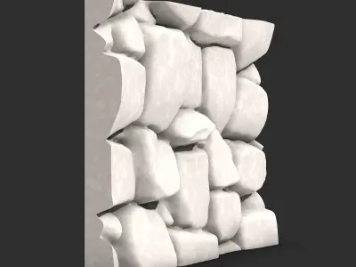 Tumbled Stone Wall Architecture Kit 3D print model purchase