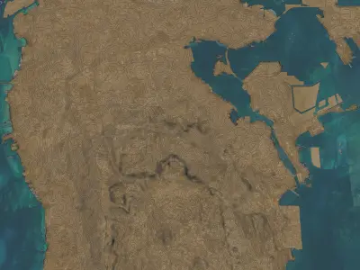 Bahrain Low-poly 3D model