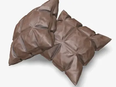 Pillows Pile Low-poly 3D model