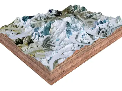 Nuptse Mountain Nepal 3D model