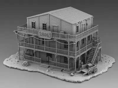 Saloon 3D print model