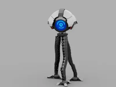 3-leg Robot rigged - animated character 3D model