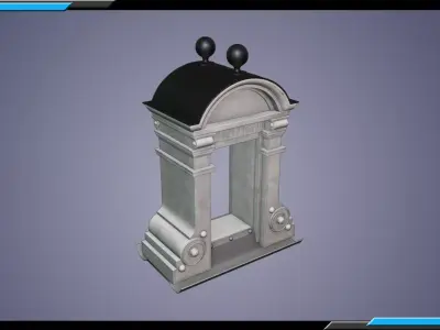 Building Architecture Element Textured Base Mesh 01 Low-poly 3D model
