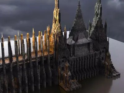 Durmstrang Castle concept Centre  3D model