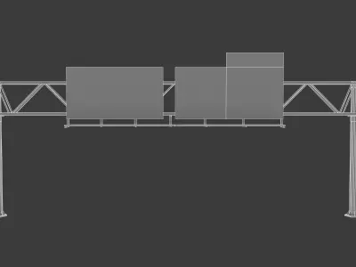 10 Highway Sign Collection Low-poly 3D model