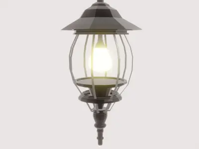 Farol outdoor light with cage 3D model