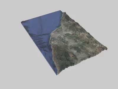 Oxnard City Low-poly 3D model