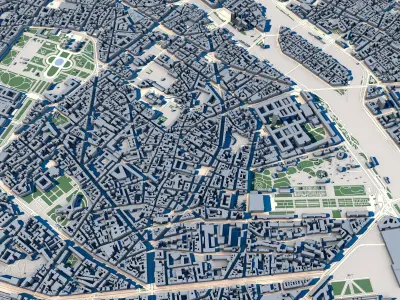 Cityscape Paris France 3D model