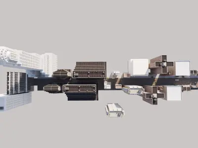 New York City Street scene 3D model