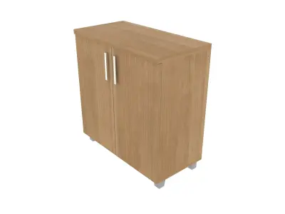 Cabinet wooden with two doors 3D model