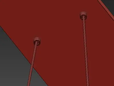 ELEGANCE chandelier with six lights and shades 3D model
