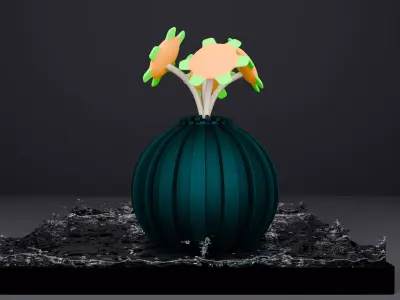 G water Low-poly 3D model