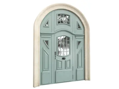 Entrance classic door 83 3D model