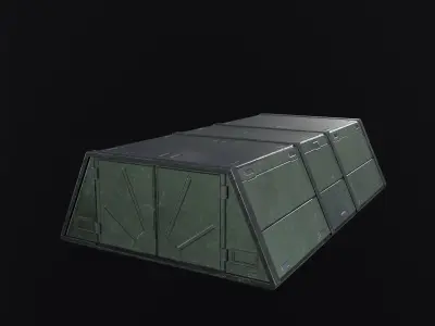 Military Storage Unit-Warehouse PBR Low-poly 3D model