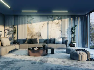 Tranquil Room Interior Design 3D model
